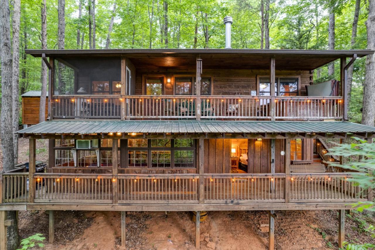 Secluded Sunrise Ridge-10 Min From Blue Ridge, King Beds, Hot Tub, 2 Porches, Fireplace Wood Burning, Mountain View, Cozy Exterior foto
